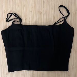 Wilfred Black Fitted Crop Camisole